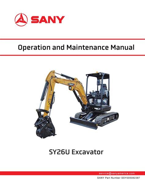 sany sy26u compact excavator|sany sy26u manual.